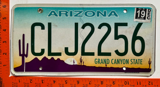 2019 Arizona #CLJ2256 Passenger License Plate