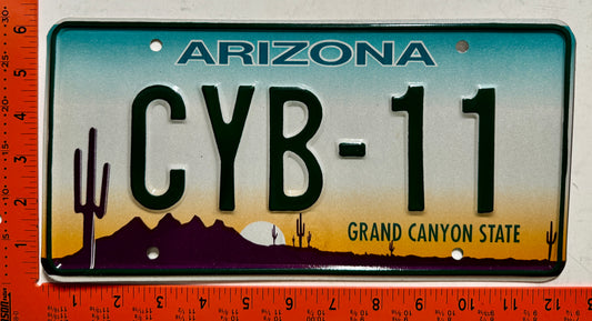 undated Arizona #CYB-11 Souvenir Vanity License Plate