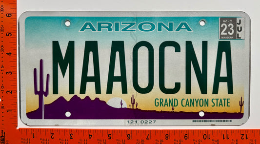 2023 Arizona #MAA0CNA Passenger License Plate