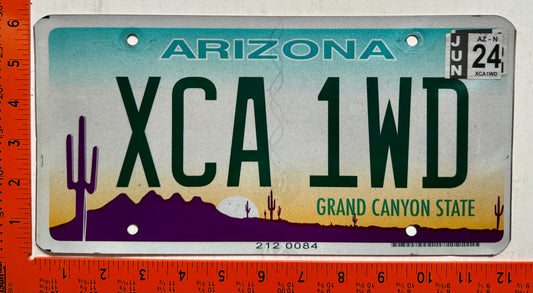 2024 Arizona #XCA 1WD Passenger License Plate
