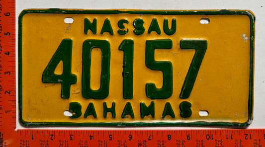 undated Nassau, Bahamas #40157 Paint Test License Plate