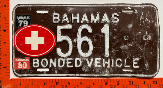 1979/1980 Bahamas #561 Bonded Vehicle License Plate