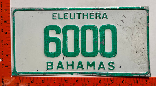 1983 base Eleuthera, Bahamas #6000 Passenger License Plate