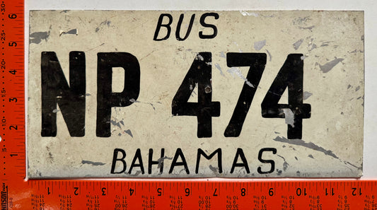 undated New Providence, Bahamas #NP 474 Bus License Plate