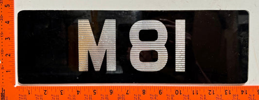 undated Barbados #M81 Passenger License Plate