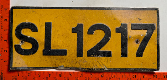 undated Barbados #SL 1217 Passenger License Plate