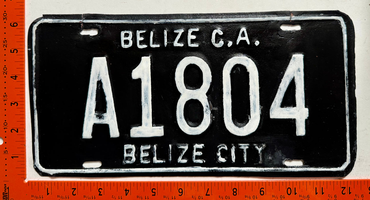 undated Belize #A1804 Commercial License Plate