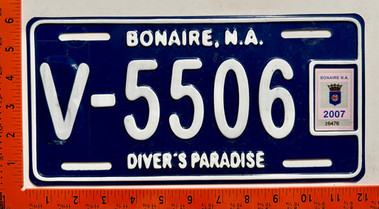 2007 Bonaire #V-5506 Commercial License Plate