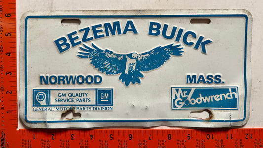 Bezema Buick, Norwood, Massachusetts Booster License Plate