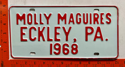 1968 Molly Maguires, Eckley, Pennsylvania Booster License Plate