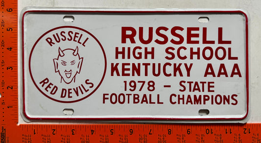 Russell High School Kentucky Booster License Plate