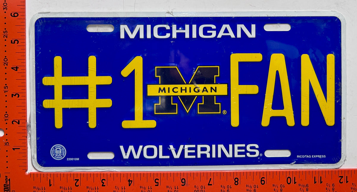 Michigan Wolverines Booster License Plate