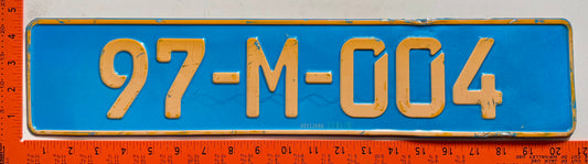 undated Bosnia #97-M-004 Diplomat License Plate