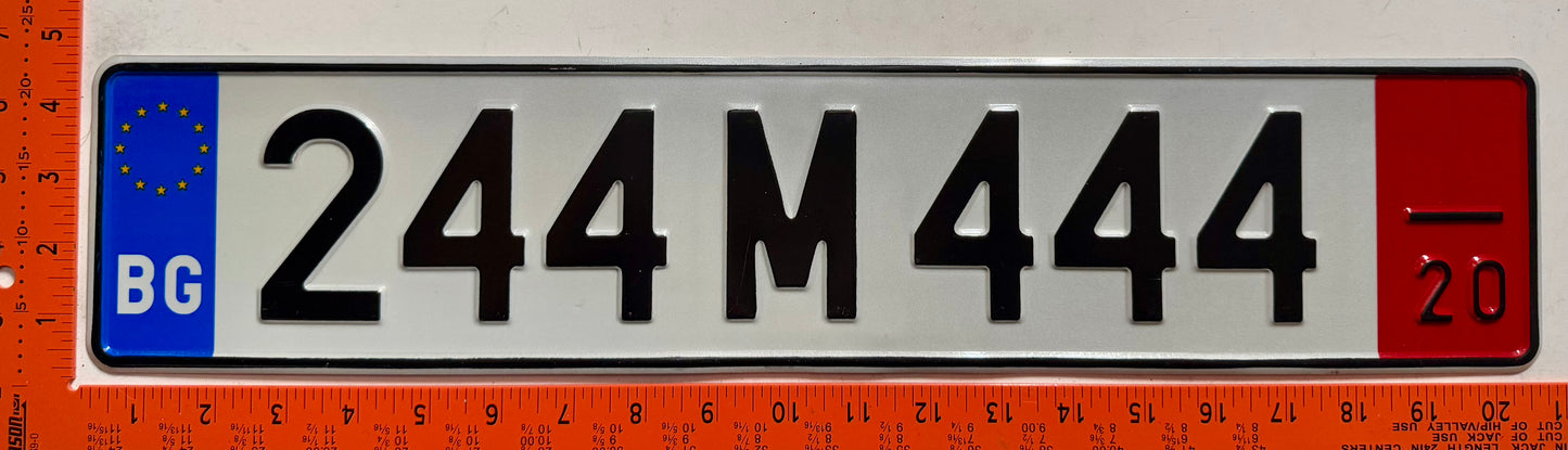 2020 Bulgaria #244M444 Temporary License Plate