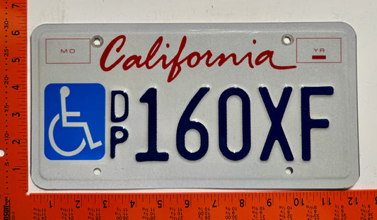 undated California #160XF Handicapped License Plate