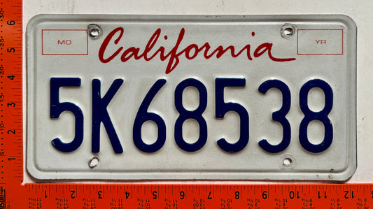 undated California #5K68538 Commercial License Plate
