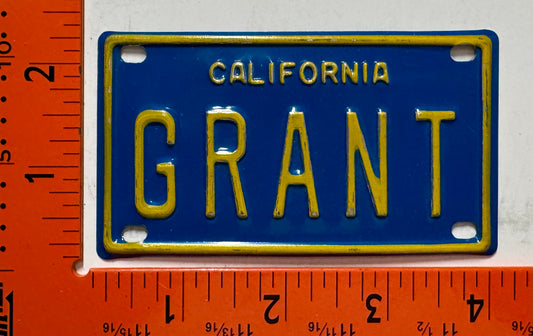 undated California #GRANT Souvenir License Plate