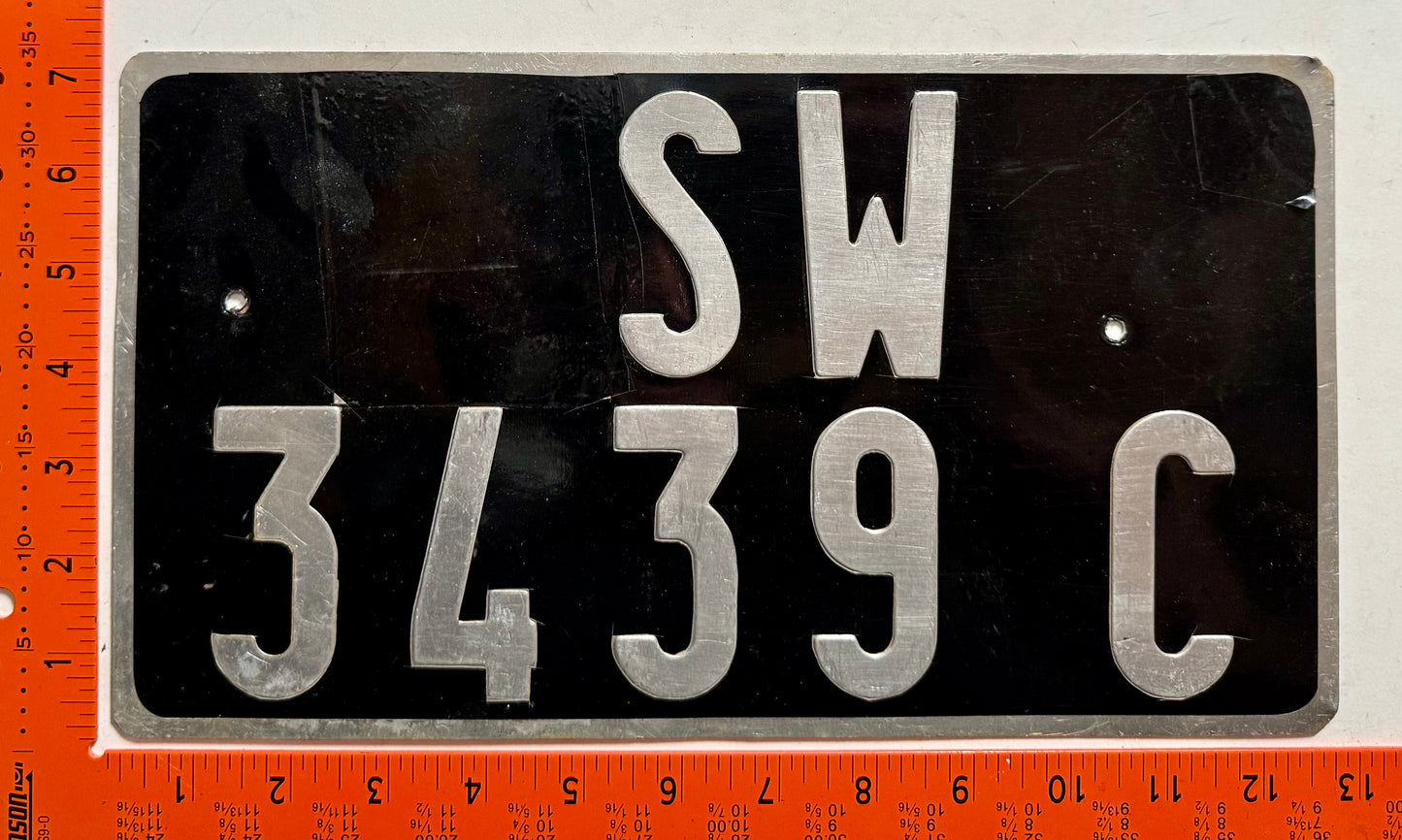 undated Cameroun #SW/3439 C Passenger License Plate