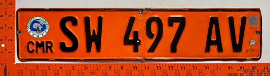 undated Cameroun #SW 497 AV Passenger License Plate