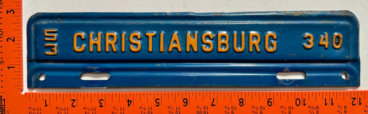 1953 Christiansburg, Virginia #340 License Plate