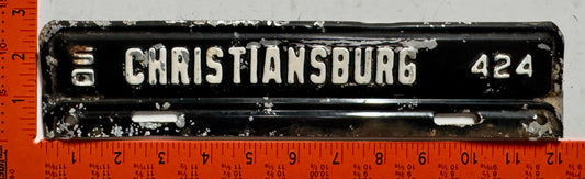 1950 Christiansburg, Virginia #424 License Plate