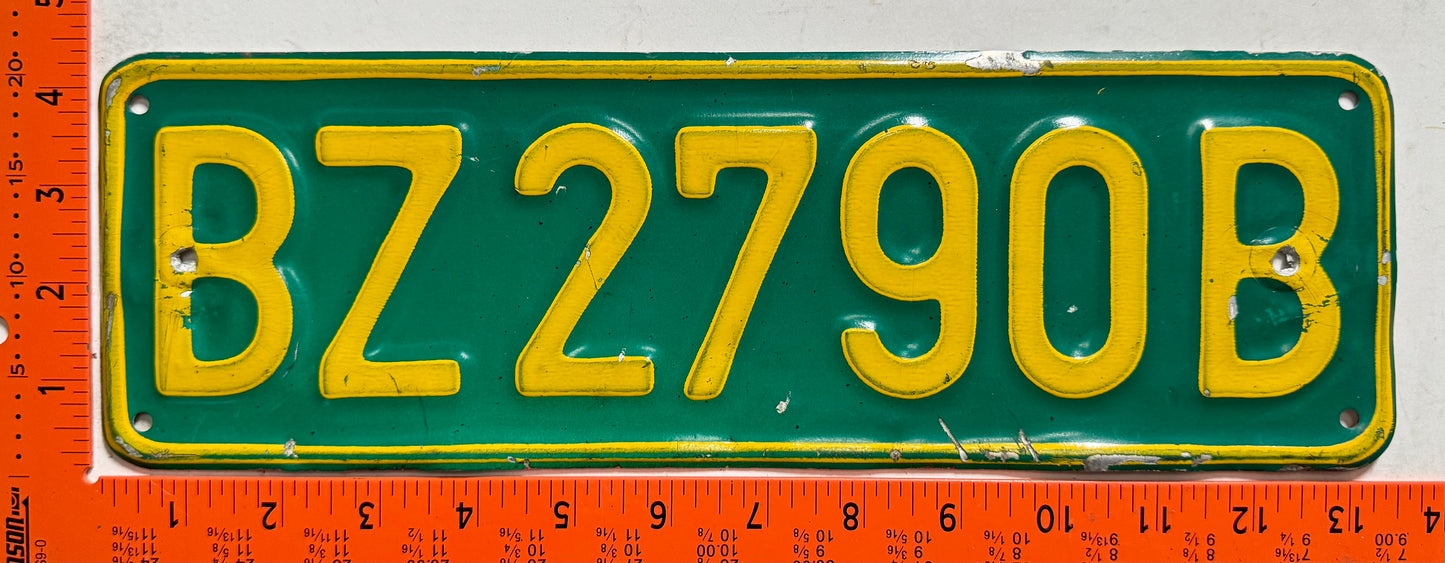undated Dem Rep of Congo #BZ2790B Passenger License Plate