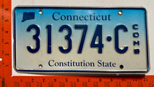 undated Connecticut #31374-C Combination License Plate