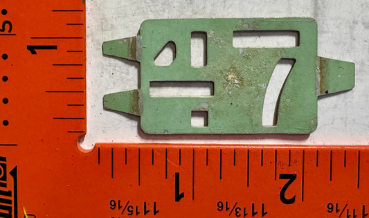 1947 Connecticut Passenger License Plate Date Tab