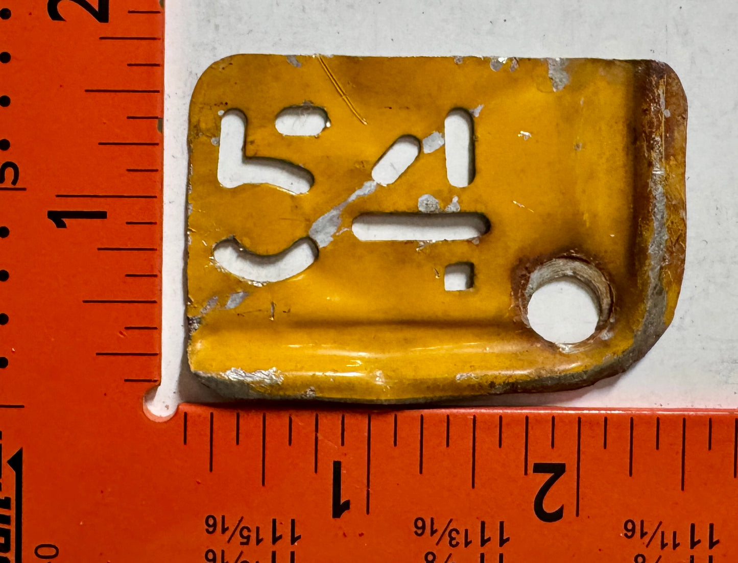 1954 Connecticut Motorcycle/Non-Passenger License Plate Date Tab
