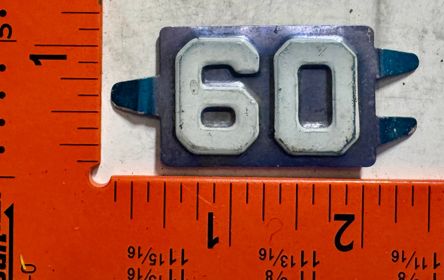 1960 Connecticut Passenger License Plate Date Tab