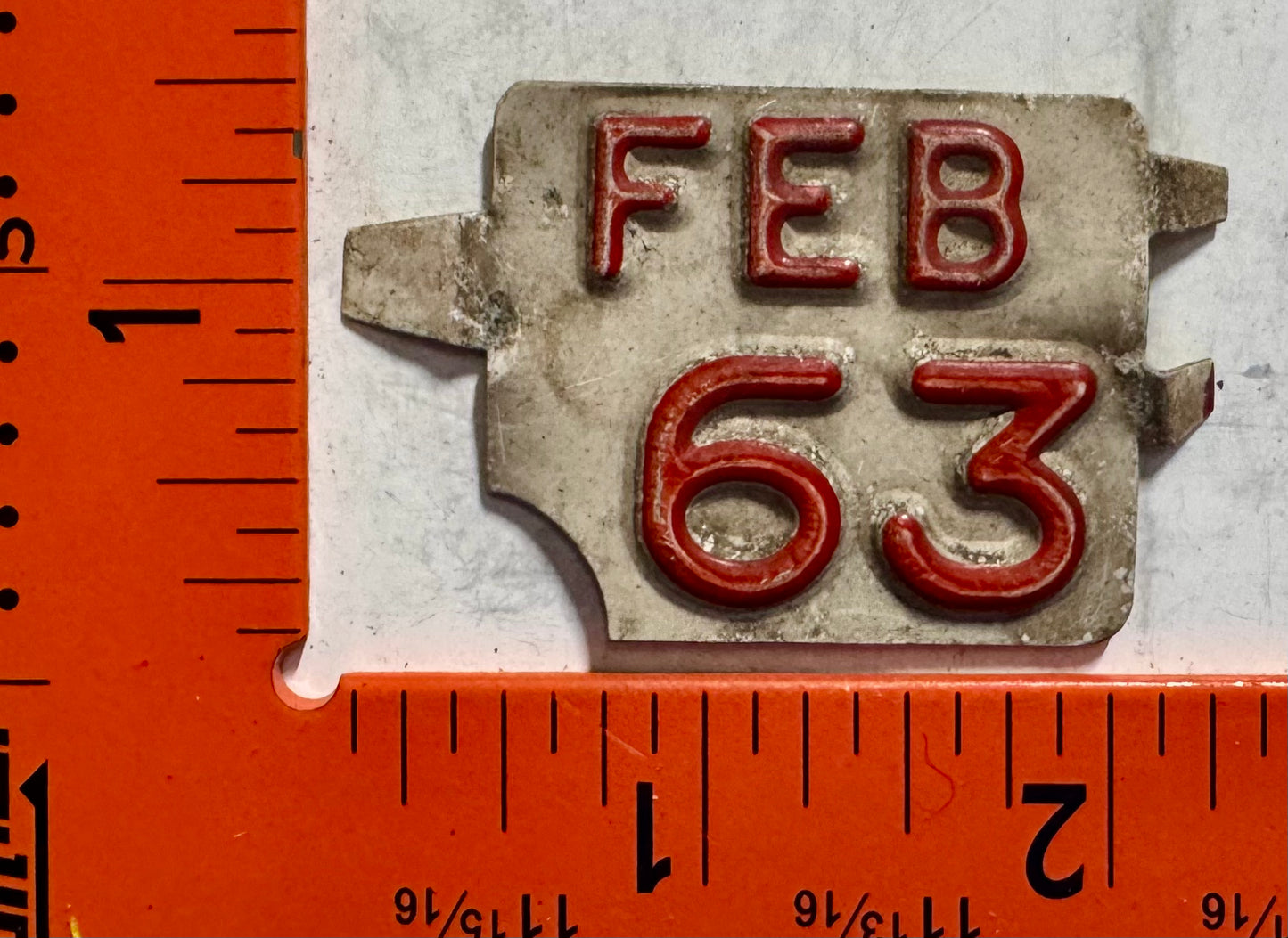 1963 Connecticut Passenger License Plate Date Tab