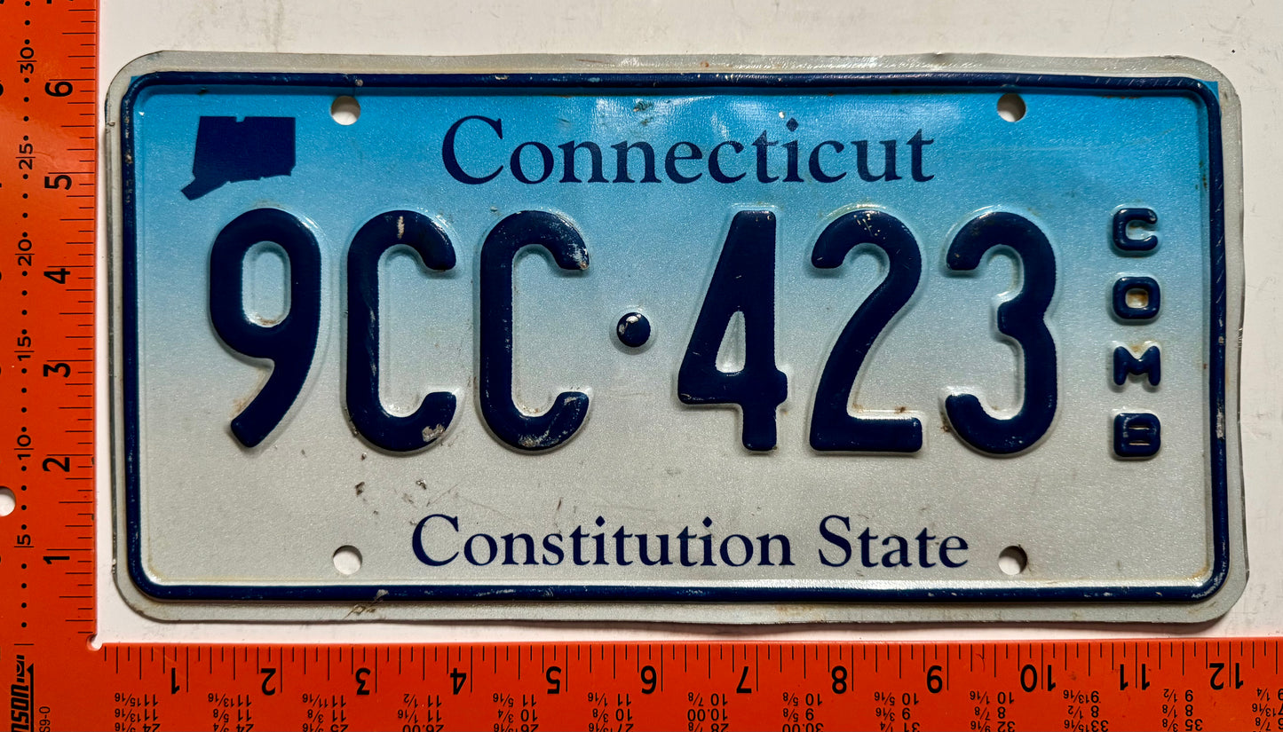 undated Connecticut #9CC-423 Combination License Plate