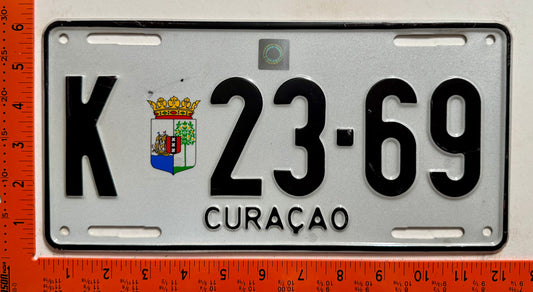 1996 base Curacao #K 23-69 Passenger License Plate
