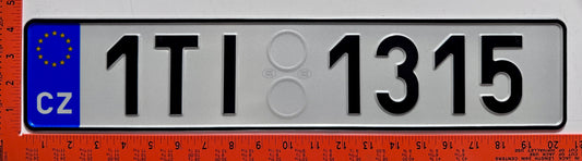 undated Czechia #1TI 1315 Passenger License Plate
