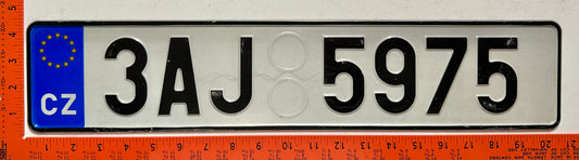 undated Czechia #3AJ 5975 Passenger License Plate