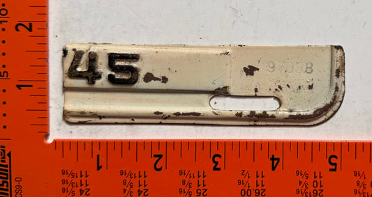 1945 Washington, DC #97008 Passenger License Plate Date Tab