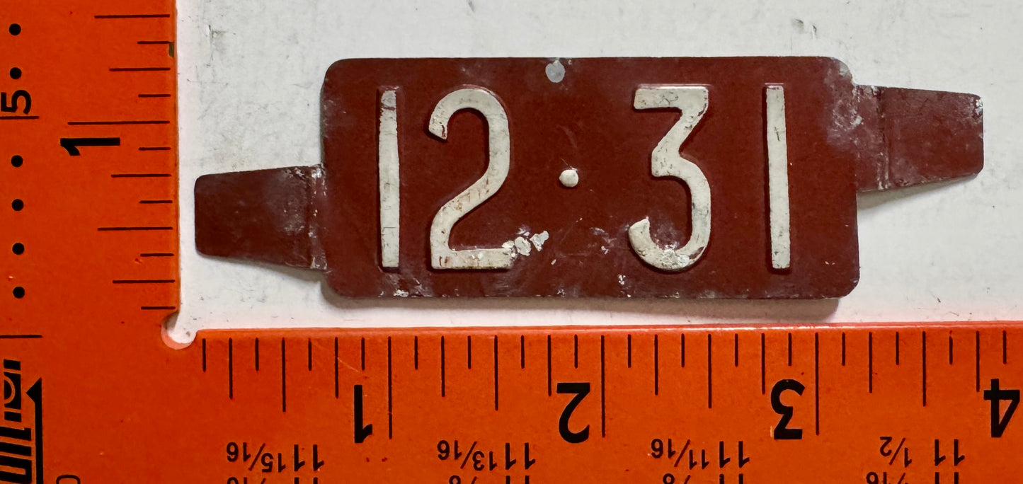 Delaware 12-31 Passenger License Plate Date Tab
