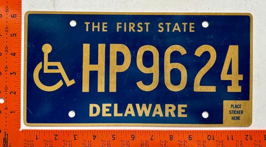undated Delaware #HP9624 Handicapped License Plate