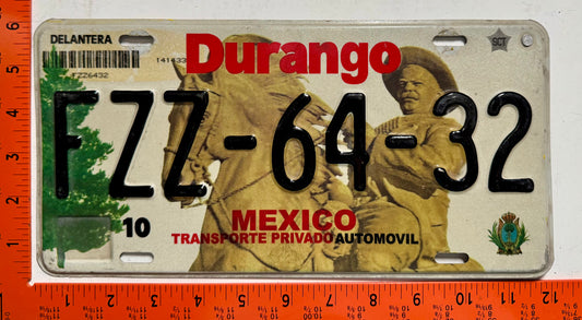 2006-2008 Durango, Mexico #FZZ-64-32 Passenger License Plate