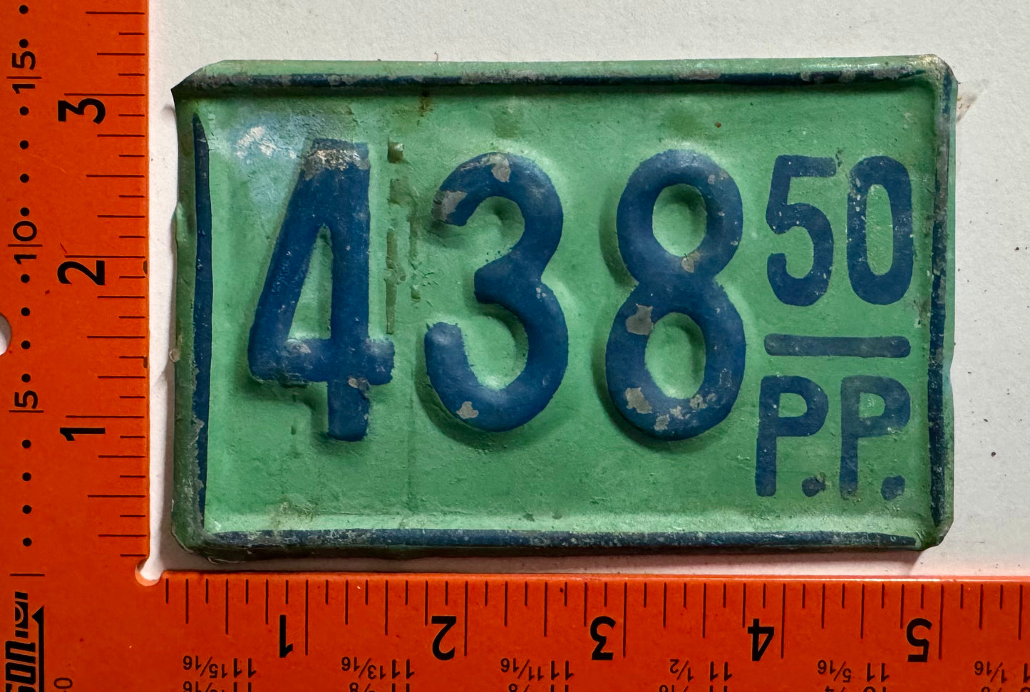 1950 Dominican Republic #438 Provisional License Plate