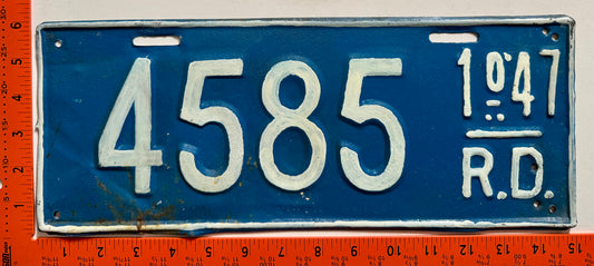 1st half 1947 Dominican Republic #4585 Passenger License Plate