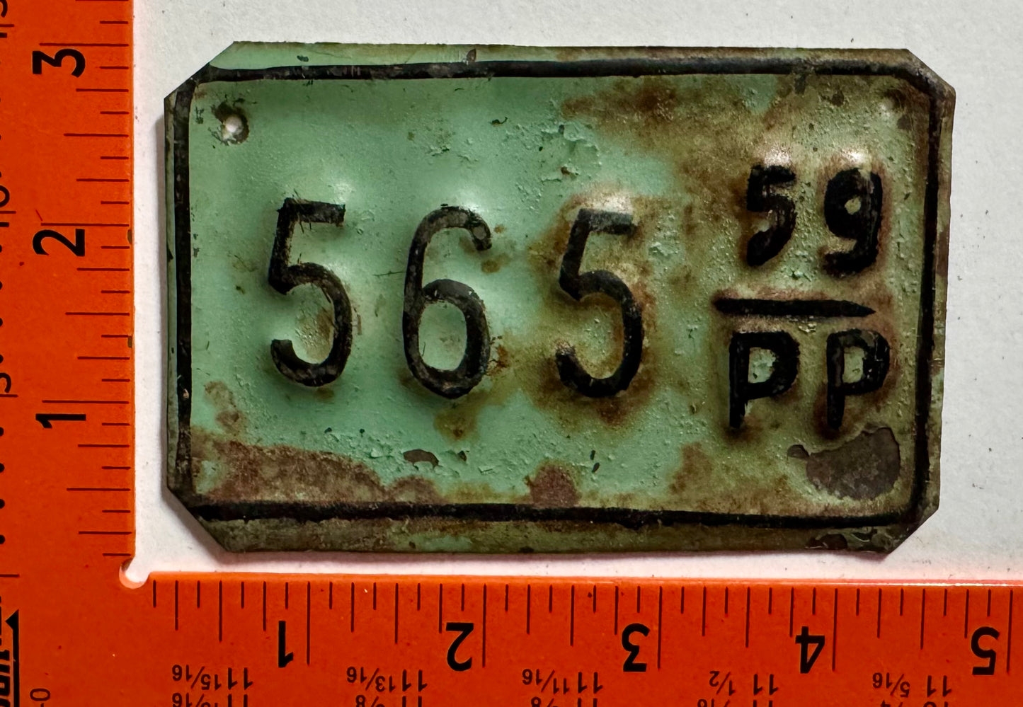 1959 Dominican Republic #565 Provisional License Plate