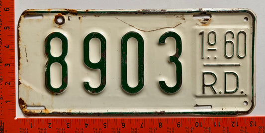 1st half 1960 Dominican Republic #8903 Passenger License Plate