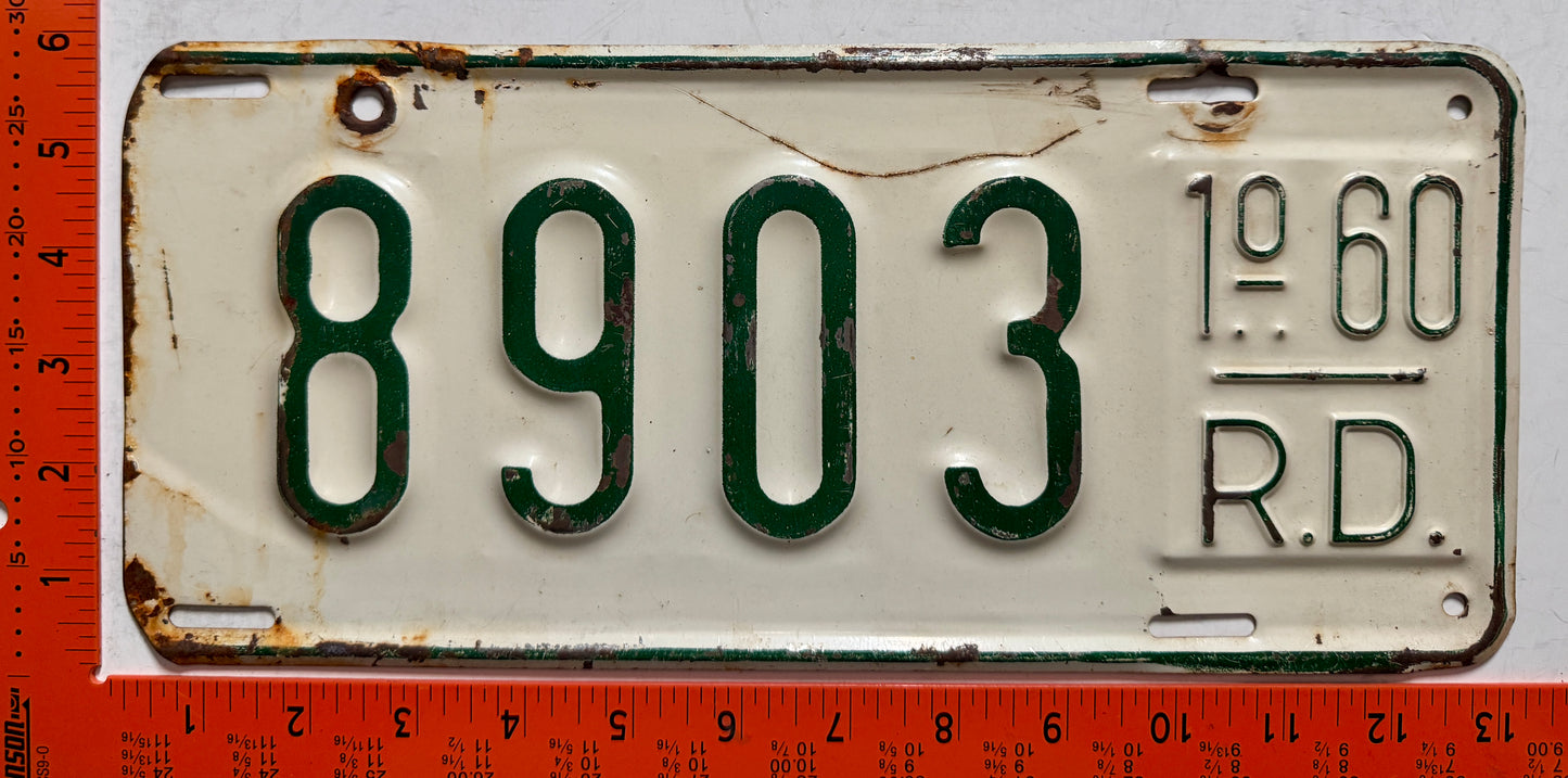 1st half 1960 Dominican Republic #8903 Passenger License Plate