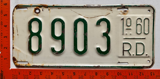 1st half 1960 Dominican Republic #8903 Passenger License Plate