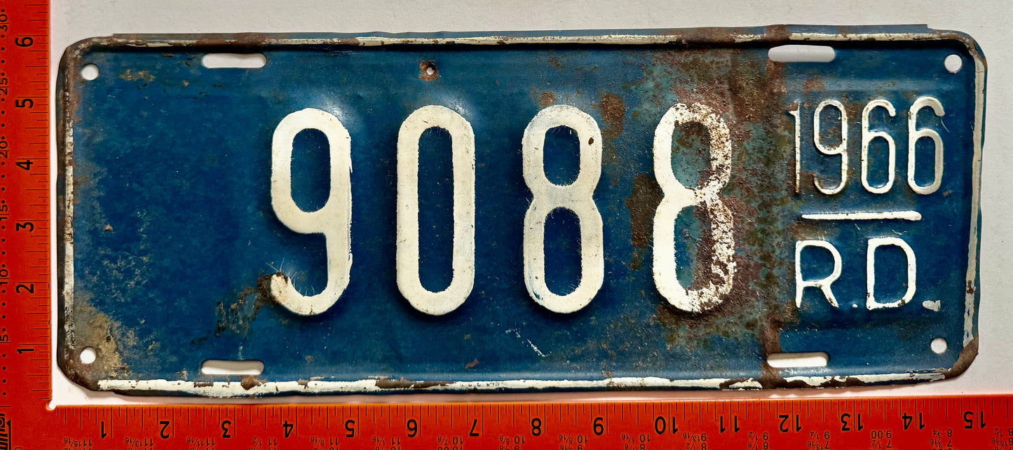1966 Dominican Republic #9088 Passenger License Plate