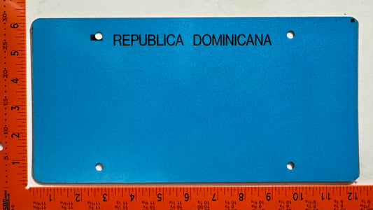 undated Dominican Republic Blank License Plate