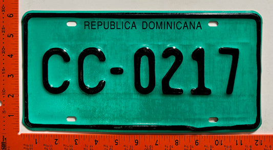 undated Dominican Republic #CC-0217 Consular License Plate