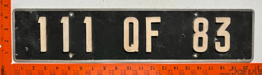 undated France #111 QF 83 Passenger License Plate