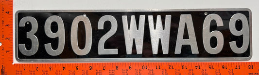 undated France #3902WWA69 Passenger License Plate